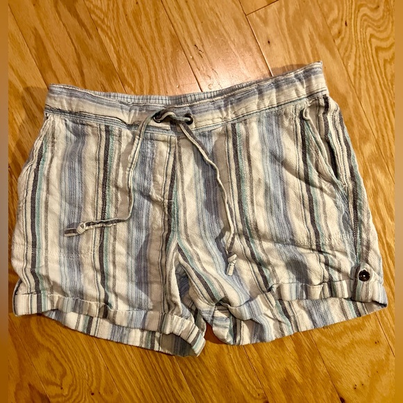 James Per-Se Striped Modal Shorts Elastic Waistband Blue & White Size Large - Picture 3 of 10